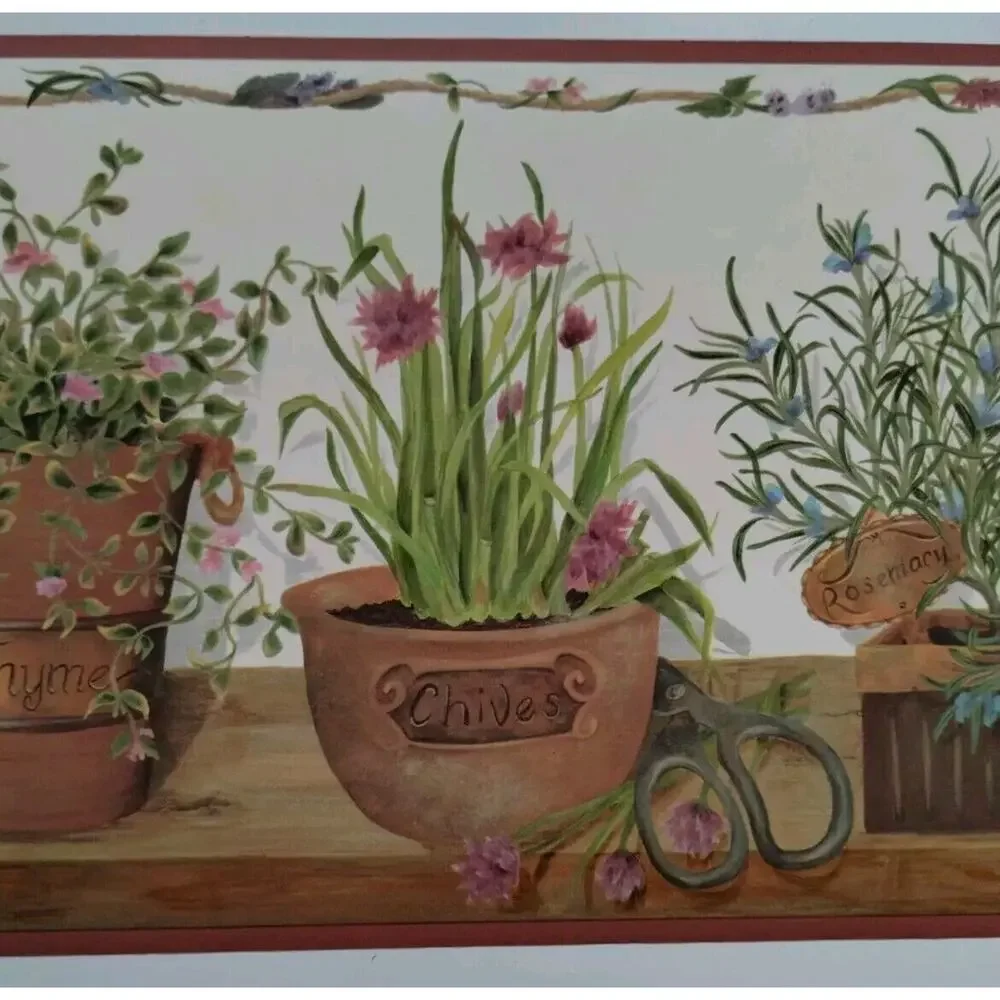 Lot of 2 Chesapeake Wall Covering - Wall Borders - Potted Plants - Gardening